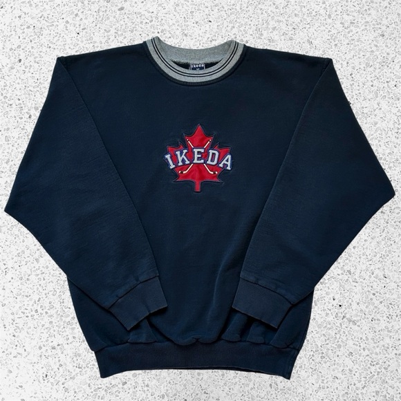 Ikeda Other - Vintage 90s Ikeda Hockey Maple Leaf Crewneck Small